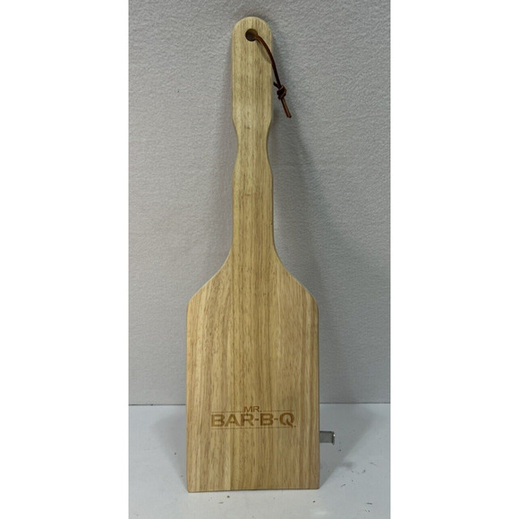 Mr Bar B Q Safe LRG 16.5" Natural Wood Scraper Built-In Bottle Opener BBQ Grill - Picture 1 of 5